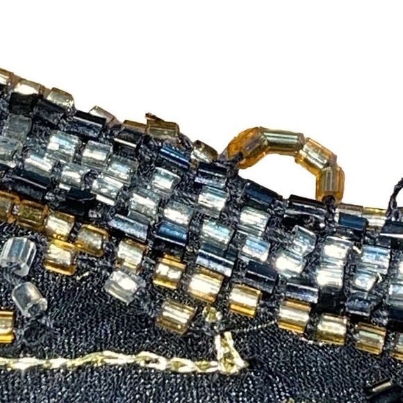 Laurence Kazar vintage beaded glam silk special occasion party top L - Picture 14 of 14